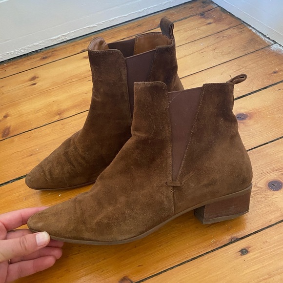 Aquatalia Brown waterproof suede booties - Picture 2 of 3